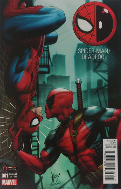 Cover for Spider-Man / Deadpool (Marvel, 2016 series) #1 [Variant Edition - Gamestop Exclusive - Dale Keown Cover]