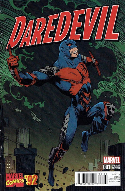 Cover for Daredevil (Marvel, 2016 series) #1 [Larry Stroman - Marvel ‘92]