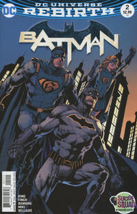 Cover Thumbnail for Batman (DC, 2016 series) #2 [David Finch Cover]
