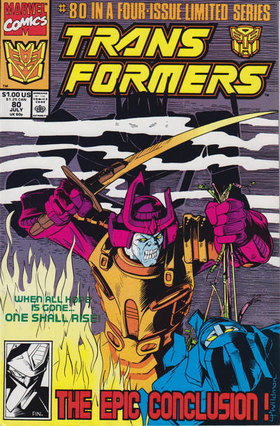 Cover for The Transformers (Marvel, 1984 series) #80 [Direct]