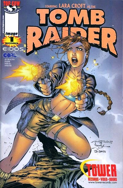 Cover for Tomb Raider: The Series (Image, 1999 series) #1 [Tower Records Holofoil Variant]