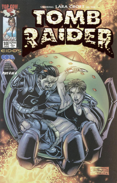 Cover for Tomb Raider: The Series (Image, 1999 series) #10 [Dynamic Forces Ruby Red Foil Edition]