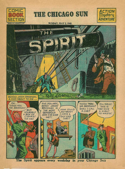 Cover for The Spirit (Register and Tribune Syndicate, 1940 series) #5/2/1943 [Chicago Sun Edition]