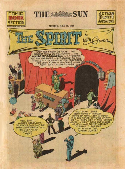 Cover for The Spirit (Register and Tribune Syndicate, 1940 series) #7/18/1943 [Baltimore Sunday Sun Edition]