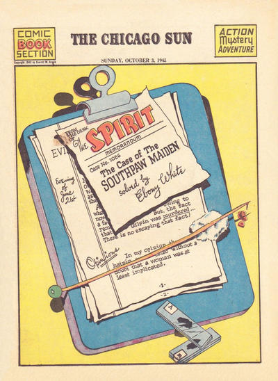 Cover for The Spirit (Register and Tribune Syndicate, 1940 series) #10/3/1943 [Chicago Sun Edition]