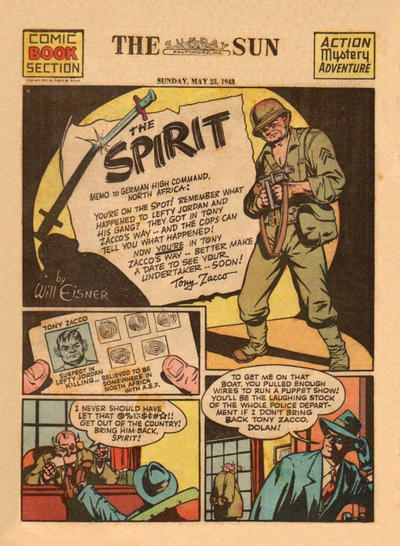 Cover for The Spirit (Register and Tribune Syndicate, 1940 series) #5/23/1943 [Baltimore Sun Edition]