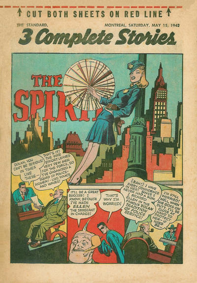 Cover for The Spirit (Register and Tribune Syndicate, 1940 series) #5/16/1943 [Montreal Standard Edition]