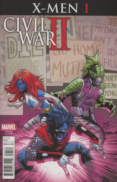 Cover for Civil War II: X-Men (Marvel, 2016 series) #1 [Incentive Greg Land Variant]