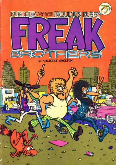 Cover for The Fabulous Furry Freak Brothers (Rip Off Press, 1971 series) #2 [0.75 USD 8th Printing]