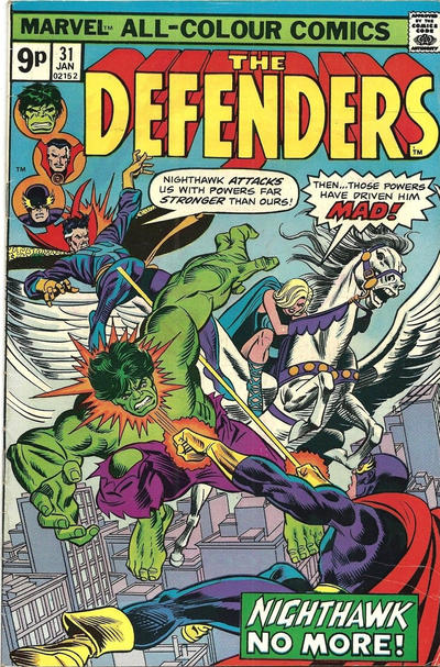 Cover for The Defenders (Marvel, 1972 series) #31 [British]