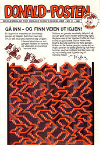 Cover Thumbnail for Donald-posten (Hjemmet / Egmont, 1980 ? series) #11/1981
