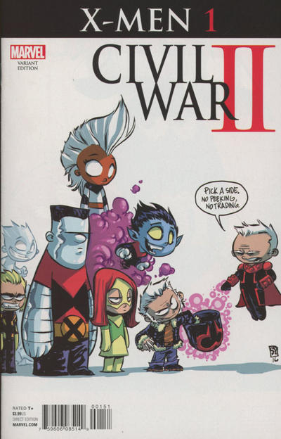 Cover for Civil War II: X-Men (Marvel, 2016 series) #1 [Skottie Young 'Marvel Babies']