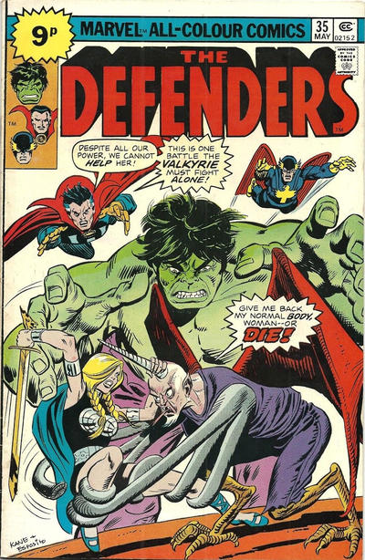 Cover for The Defenders (Marvel, 1972 series) #35 [British]