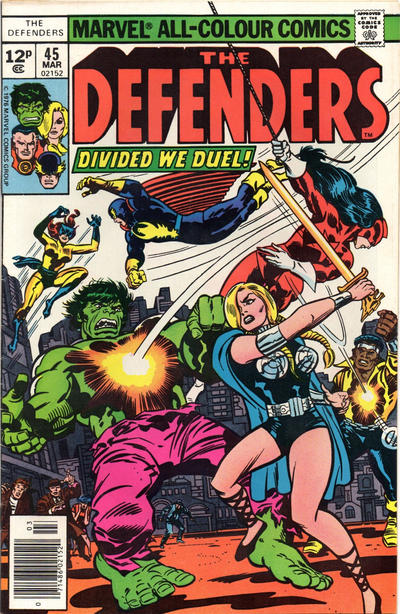 Cover for The Defenders (Marvel, 1972 series) #45 [British]