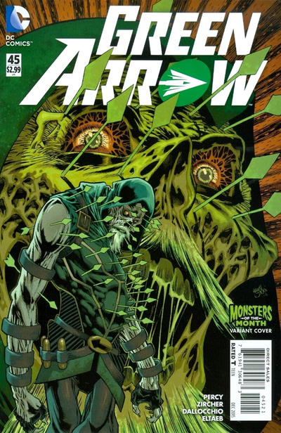 Cover for Green Arrow (DC, 2011 series) #45 [Kelley Jones Monsters of the Month Cover]