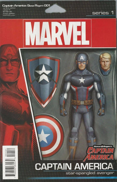 Cover for Captain America: Steve Rogers (Marvel, 2016 series) #1 [John Tyler Christopher Action Figure (Captain America)]