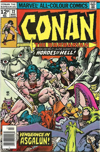 Cover for Conan the Barbarian (Marvel, 1970 series) #72 [British]