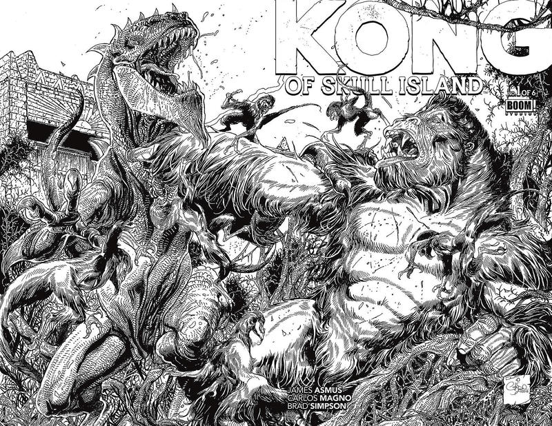 Cover for Kong of Skull Island (Boom! Studios, 2016 series) #1 [Coloring Book variant]
