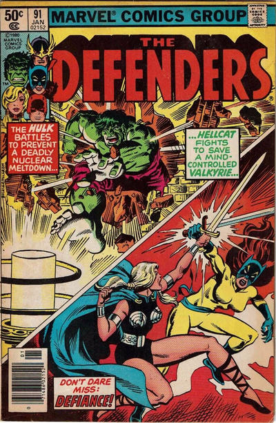 Cover for The Defenders (Marvel, 1972 series) #91 [Newsstand]