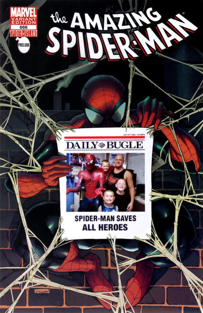 Cover for The Amazing Spider-Man (Marvel, 1999 series) #666 [Variant Edition - All Heroes Bugle Exclusive]