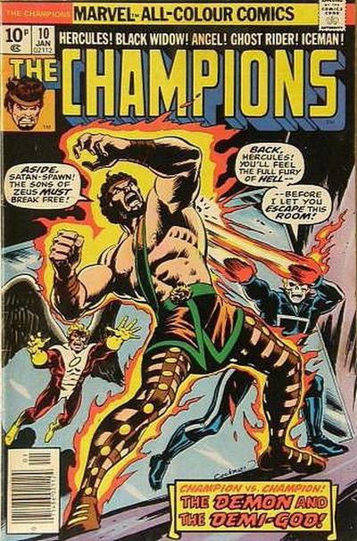 Cover for The Champions (Marvel, 1975 series) #10 [British]