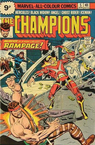Cover for The Champions (Marvel, 1975 series) #5 [British]