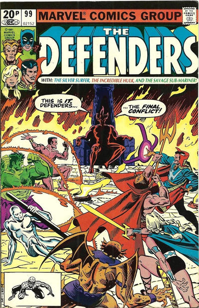 Cover for The Defenders (Marvel, 1972 series) #99 [British]