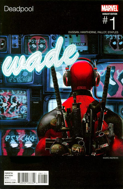 Cover for Deadpool (Marvel, 2016 series) #1 [Kaare Andrews Hip-Hop Variant]
