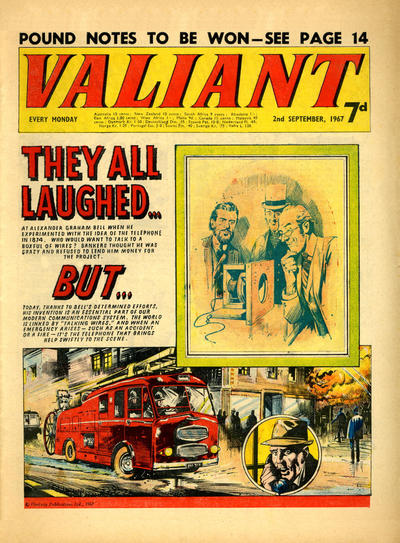 Cover for Valiant (IPC, 1964 series) #2 September 1967