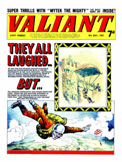 Cover for Valiant (IPC, 1964 series) #8 July 1967