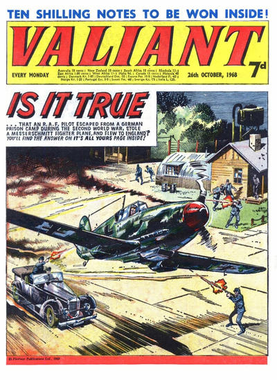 Cover for Valiant (IPC, 1964 series) #26 October 1968