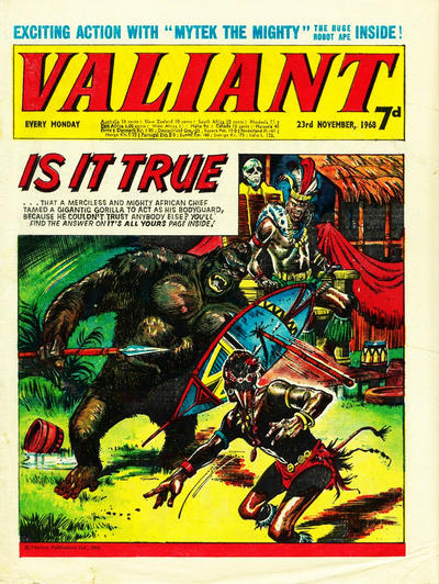 Cover for Valiant (IPC, 1964 series) #23 November 1968
