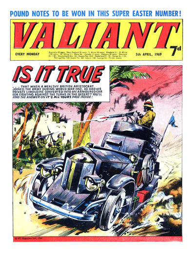 Cover for Valiant (IPC, 1964 series) #5 April 1969