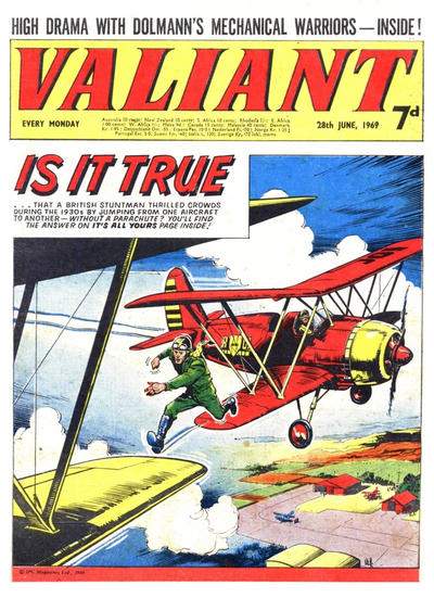 Cover for Valiant (IPC, 1964 series) #28 June 1969