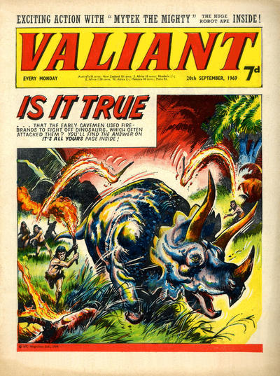 Cover for Valiant (IPC, 1964 series) #20 September 1969
