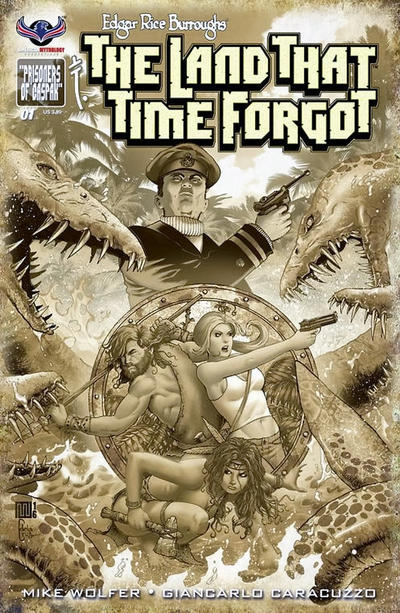 Cover for Edgar Rice Burroughs' the Land That Time Forgot (American Mythology Productions, 2016 series) #1 [Antique Cover]