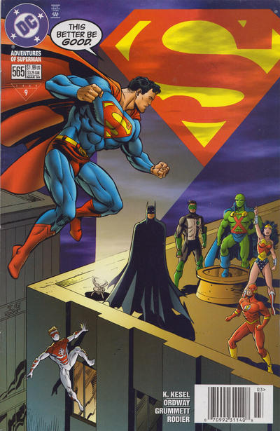 Cover for Adventures of Superman (DC, 1987 series) #565 [Newsstand]