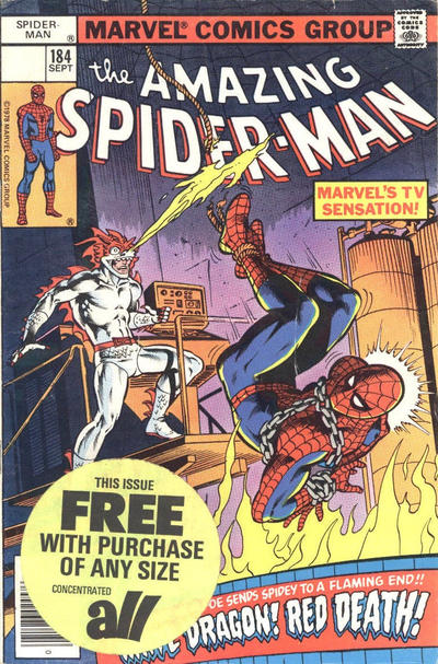 Cover for The Amazing Spider-Man (Marvel, 1963 series) #184 [All Detergent]