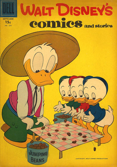 Cover for Walt Disney's Comics and Stories (Dell, 1940 series) #v17#12 (204) [15¢]