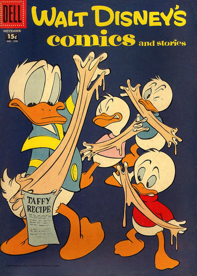 Cover for Walt Disney's Comics and Stories (Dell, 1940 series) #v18#2 (206) [15¢]