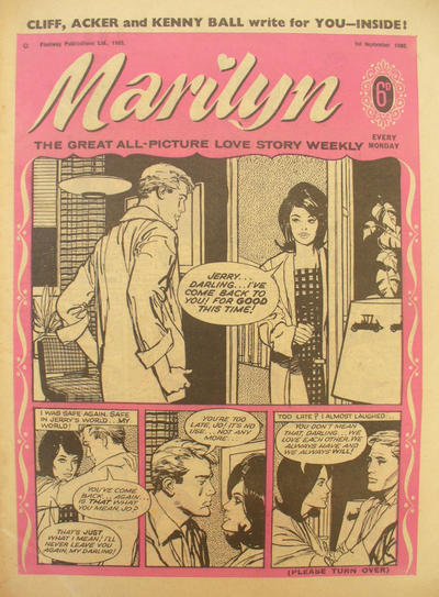 Cover for Marilyn (Amalgamated Press, 1955 series) #1 September 1962