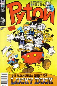 Cover for Pyton (Atlantic Förlags AB, 1990 series) #7/1992