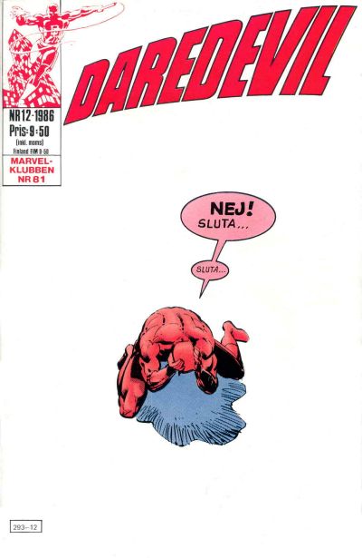 Cover for Daredevil (Semic, 1986 series) #12/1986