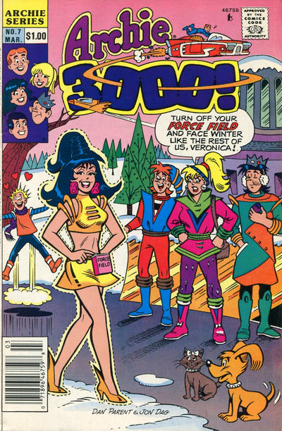 Cover for Archie 3000 (Archie, 1989 series) #7 [Newsstand]