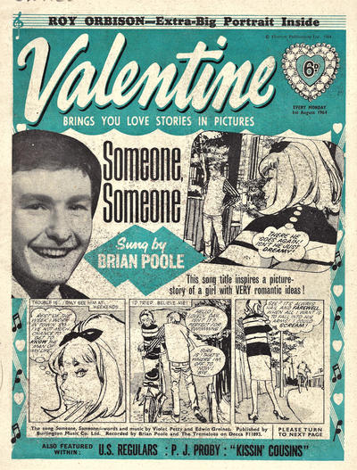 Cover for Valentine (IPC, 1957 series) #1 August 1964