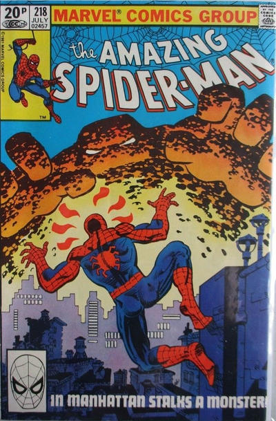 Cover for The Amazing Spider-Man (Marvel, 1963 series) #218 [British]