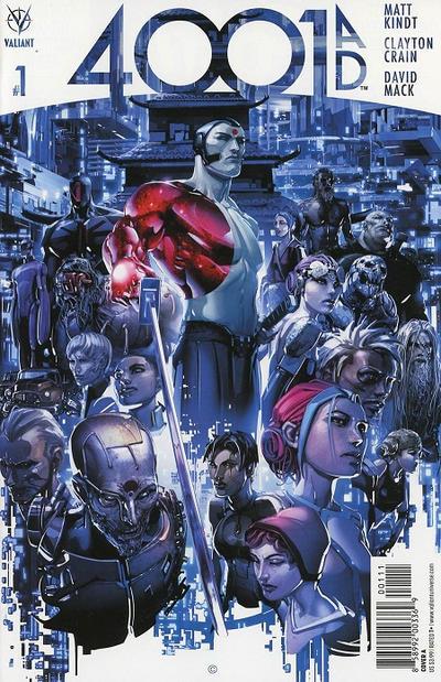 Cover for 4001 A.D. (Valiant Entertainment, 2016 series) #1 [Cover A - Clayton Crain]