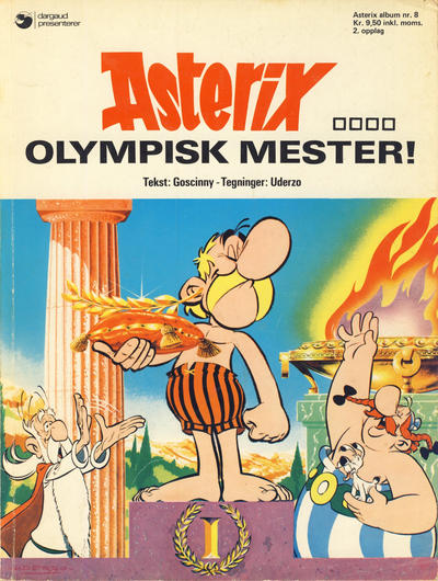 Cover for Asterix (Hjemmet / Egmont, 1969 series) #8 - Olympisk mester! [2. opplag]
