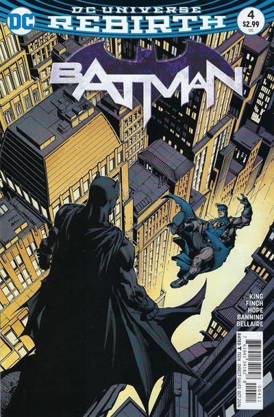 Cover for Batman (DC, 2016 series) #4 [David Finch / Matt Banning Cover]