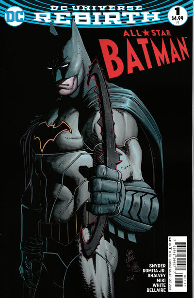 Cover for All Star Batman (DC, 2016 series) #1 [John Romita Jr. / Danny Miki "Batman" Cover]